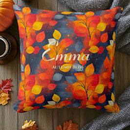 Autumn Bliss Leaves Patroon | Herfst Home Decor Kussen