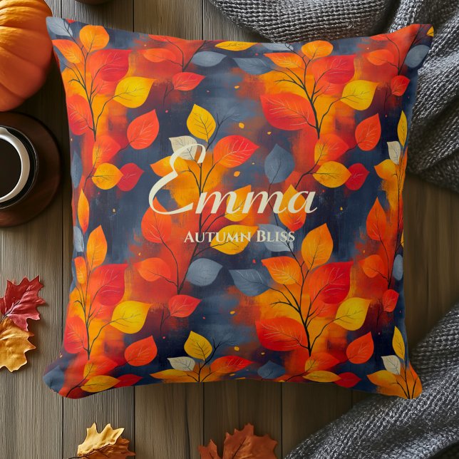 Autumn Bliss Leaves Patroon | Herfst Home Decor Kussen (Creator heeft geüpload)
