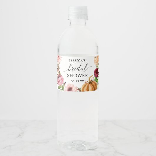 Autumn Bliss Vrijgezellenfeest Water Fles Label Waterfles Etiket (Voorkant)