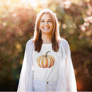 Autumn Bliss Waterverf Pompoen T-shirt