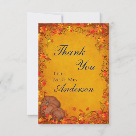 Autumn Bliss Wedding Bedankt (Voorkant)