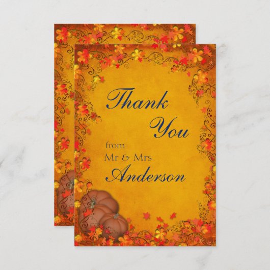 Autumn Bliss Wedding Bedankt (Voorkant / Achterkant)