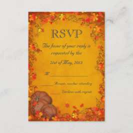 Autumn Bliss Wedding RSVP Kaartje