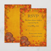 Autumn Bliss Wedding RSVP Kaartje (Voorkant / Achterkant)