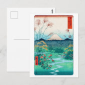 Autumn bloemen en Mt Fuji, Hiroshige, Ukiyo-e Briefkaart (Voorkant / Achterkant)