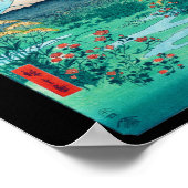 Autumn bloemen en Mt Fuji, Hiroshige, Ukiyo-e Poster (Hoek)