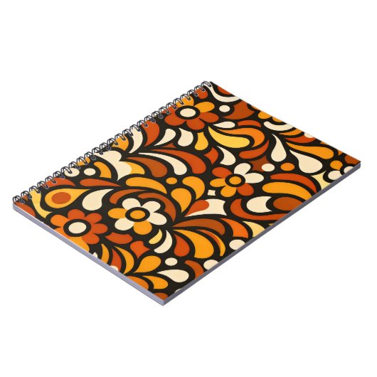 Autumn Bloom Pattern Notitieboek (Linkerzijde)