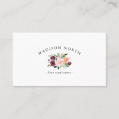 Autumn Bloom | Waterverf Floral Logo Visitekaartje (Voorkant)
