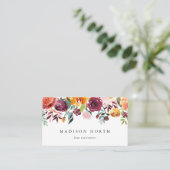 Autumn Bloom | Waterverf Floral Visitekaartje (Staand voorkant)