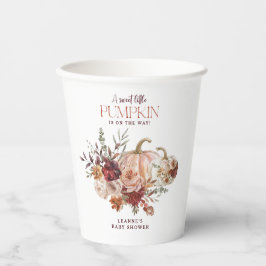Autumn Blooms 'a little pumpkin' Baby Shower Papieren Bekers