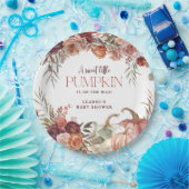 Autumn Blooms 'a little pumpkin' Baby Shower Papieren Bordje (Feest)