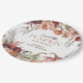 Autumn Blooms 'a little pumpkin' Baby Shower Papieren Bordje (Gekanteld)