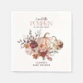Autumn Blooms 'a little pumpkin' Baby Shower Servet (Voorkant)