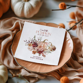 Autumn Blooms 'a little pumpkin' Baby Shower Servet