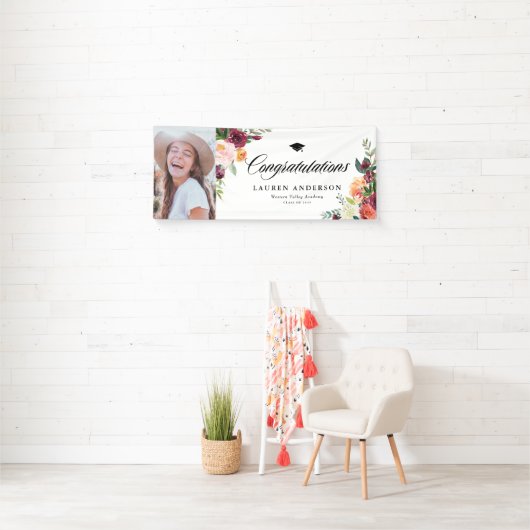 Autumn Blooms Boeket Herfst Afstuderen Foto Spandoek (Insitu)
