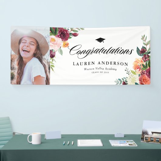 Autumn Blooms Boeket Herfst Afstuderen Foto Spandoek (Beurs)