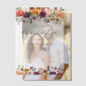 Autumn Blooms Garland Floral Celebration of Life Vellum Uitnodigingen (Offset (Koppel))