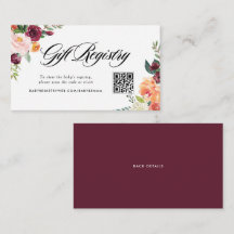 Autumn Blooms Herfst Baby shower QR Code Registry