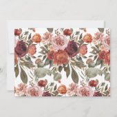 Autumn Blooms Pumpkin Photo Baby Shower Bedankkaart (Achterkant)