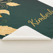 Autumn Blossom Elegance Sherpa Deken (3/4)