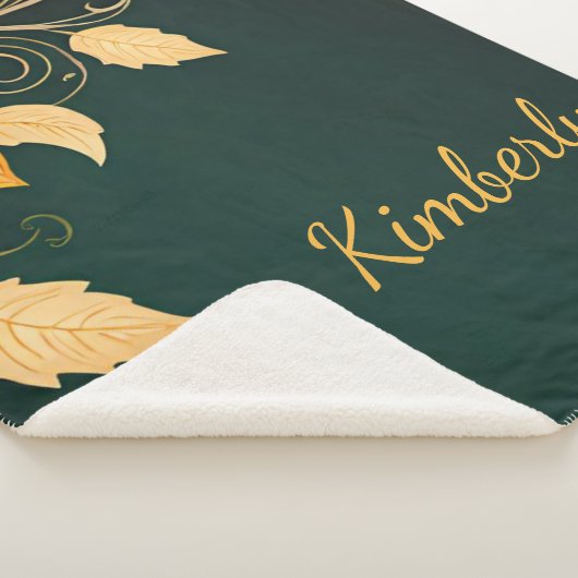 Autumn Blossom Elegance Sherpa Deken (3/4)