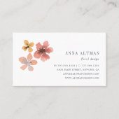 Autumn Blossom | Waterverf Floral Visitekaartje (Voorkant)