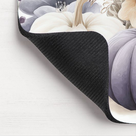 Autumn Blue and Beige Pumpkins and Flowers  Muismat (Hoek)