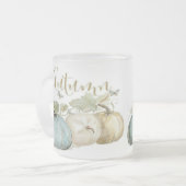 Autumn Blue Pumpkin Frosted Mok (Voorkant links)