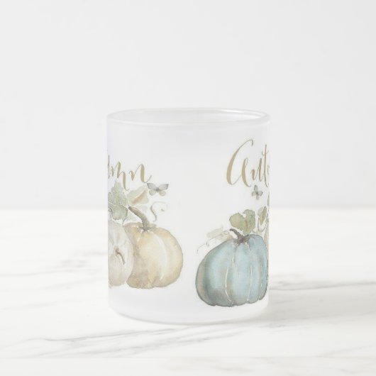 Autumn Blue Pumpkin Frosted Mok (Center)