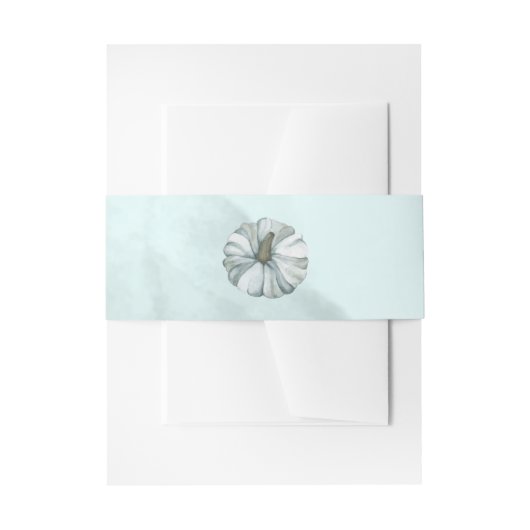 Autumn Blue Pumpkin Uitnodigingen Wikkel (Voorkant Voorbeeld)