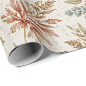 Autumn Blush Garden Floral Pattern Cadeaupapier (Rol Hoek)