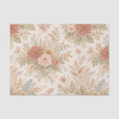 Autumn Blush Garden Floral Pattern Tissuepapier (Voorkant)