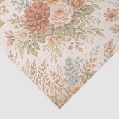 Autumn Blush Garden Floral Pattern Tissuepapier (Detail)