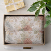 Autumn Blush Garden Floral Pattern Tissuepapier (Geschenk)