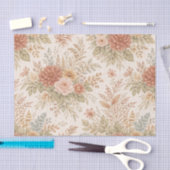 Autumn Blush Garden Floral Pattern Tissuepapier (Craft)