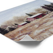 Autumn Boerderij Field — poster (Hoek)