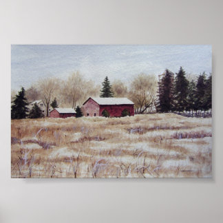 Autumn Boerderij Field — poster