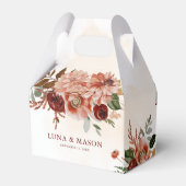 Autumn Bohemian Burgundy en Terracotta Floral Bedankdoosjes (Achterkant)