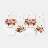 Autumn Bohemian Burgundy en Terracotta Floral Bedankdoosjes (Uitgevouwen)