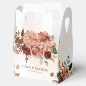 Autumn Bohemian Burgundy en Terracotta Floral Bedankdoosjes (Geopend)