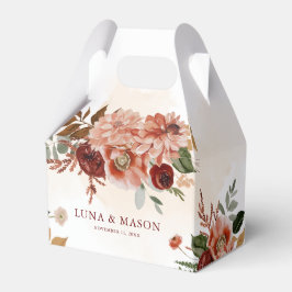 Autumn Bohemian Burgundy en Terracotta Floral Bedankdoosjes