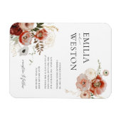 Autumn Bohemian Fall Wedding Invitation Magnet Magneet (Horizontaal)