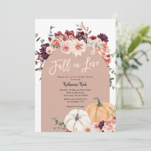 Autumn Bohemian Modern Arch Herfst in Liefde Kaart (Staand voorkant)