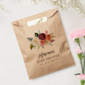 Autumn Boho bloeit gepersonaliseerd Baby shower Bedankzakje (Gezegeld)