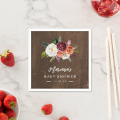 Autumn Boho bloeit gepersonaliseerd Baby shower Servet (Insitu)