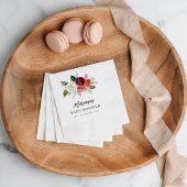 Autumn Boho bloeit gepersonaliseerd Baby shower Servet