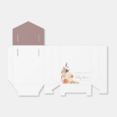 Autumn Boho Bloemen Rustiek Baby shower Bedankdoosjes (Uitgevouwen)