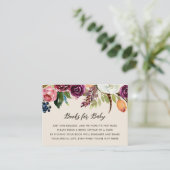 Autumn Boho Blooms Baby shower Book Request Informatiekaartje (Staand voorkant)