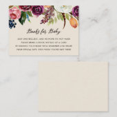 Autumn Boho Blooms Baby shower Book Request Informatiekaartje (Voorkant / Achterkant)