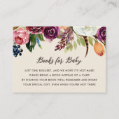 Autumn Boho Blooms Baby shower Book Request Informatiekaartje (Voorkant)